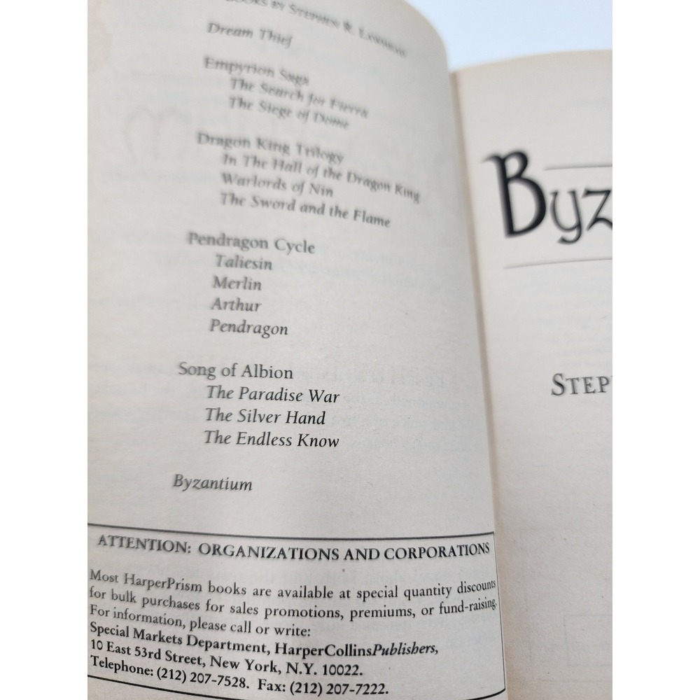 Byzantium by Stephen R. Lawhead Mass Market Paperback Historical Fiction 1997 - Picture 2 of 8